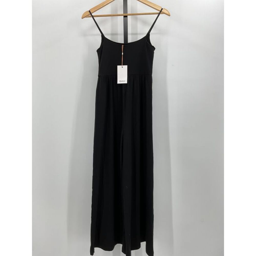 Quince Women's Tencel Jersey Wide Leg Jumpsuit Black XS